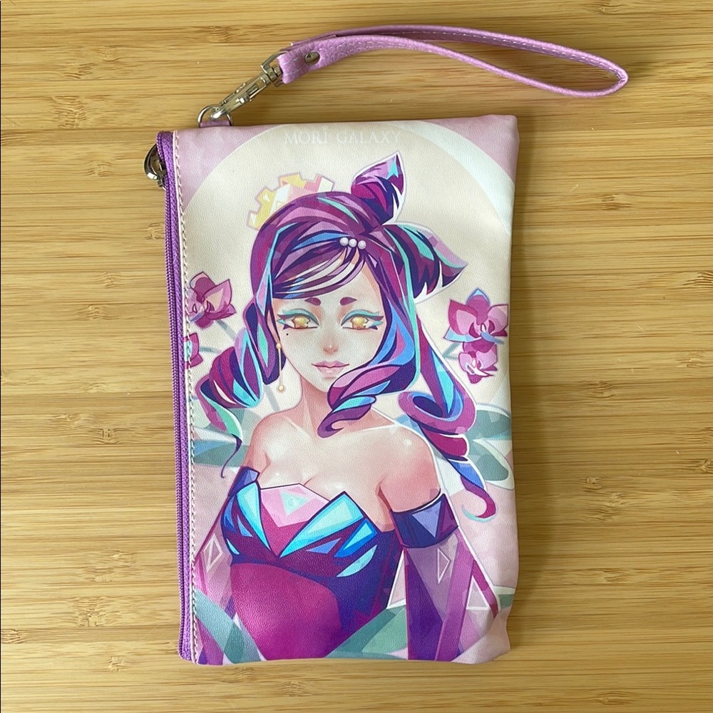 Ipsy Bag - Mori Galaxy Pink Purple Graphic Wristlet
